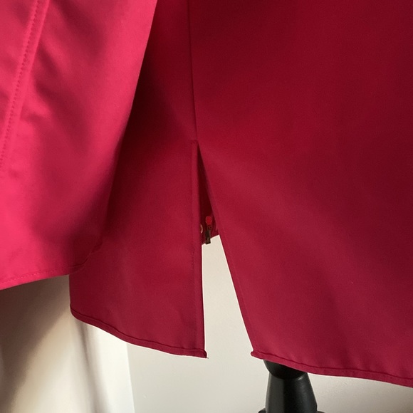 Dennis by Dennis Basso Women's L Hot Pink Rain Coat Hooded Jacket NEW - Picture 7 of 10